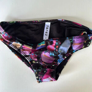 New Terez trolls and cupcakes girls swim bottoms only sz 12